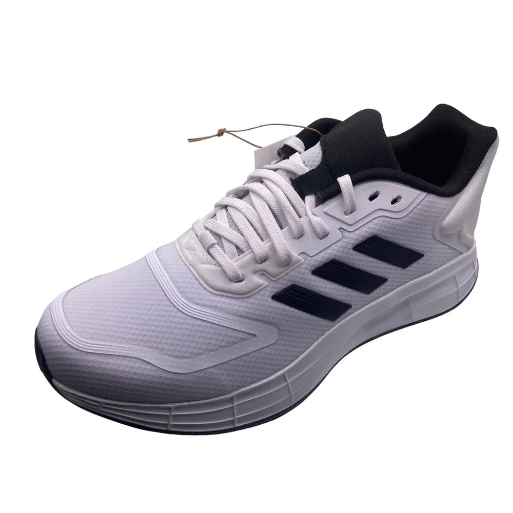 NEW Adidas Duramo 10 Mens Running Shoes White Black Size 7 US - Picture 2 of 9